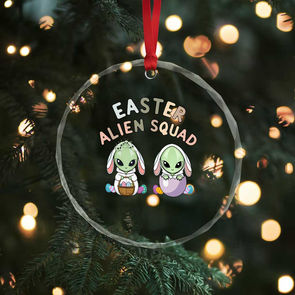 Funny Easter Alien Squad Bunny Ears Gift Crystal Glass Ornament TS12 Print Your Wear