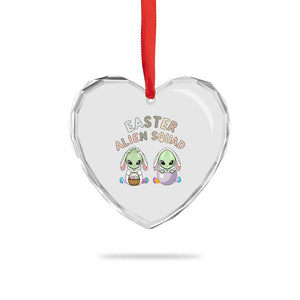 Funny Easter Alien Squad Bunny Ears Gift Heart Crystal Glass Ornament TS12 Print Your Wear