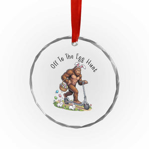 Funny Easter Bigfoot Crystal Glass Ornament Off To The Egg Hunt TS12 Print Your Wear