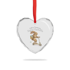 Funny Easter Bunny Heart Crystal Glass Ornament Off To The Cause an Easter Kerfuffle TS14 Print Your Wear