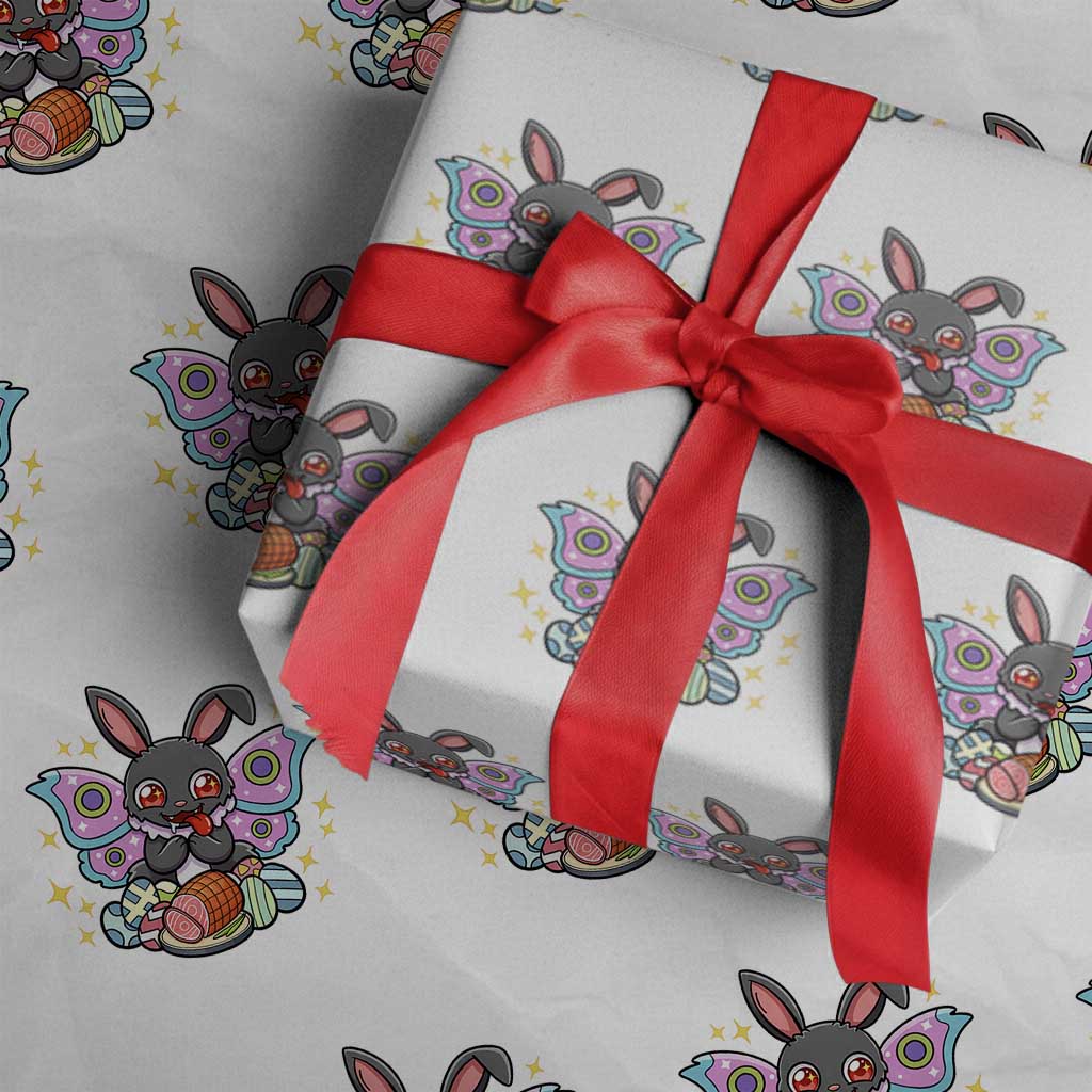 Funny Easter Bunny Mothman Loves Glazed Ham Wrapping Paper Roll TS12 White Print Your Wear