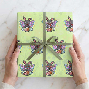 Funny Easter Bunny Mothman Loves Glazed Ham Wrapping Paper Roll TS12 Lime Print Your Wear