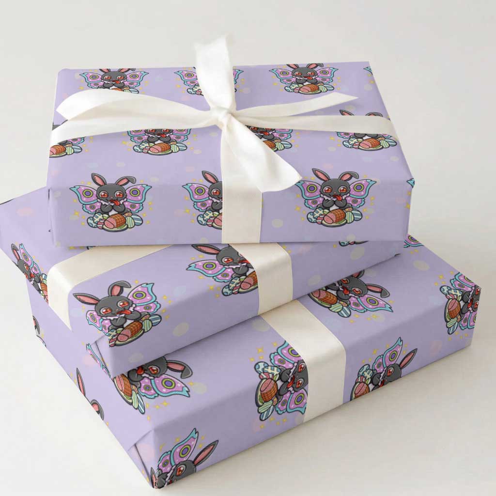 Funny Easter Bunny Mothman Loves Glazed Ham Wrapping Paper Roll TS12 Violet Print Your Wear