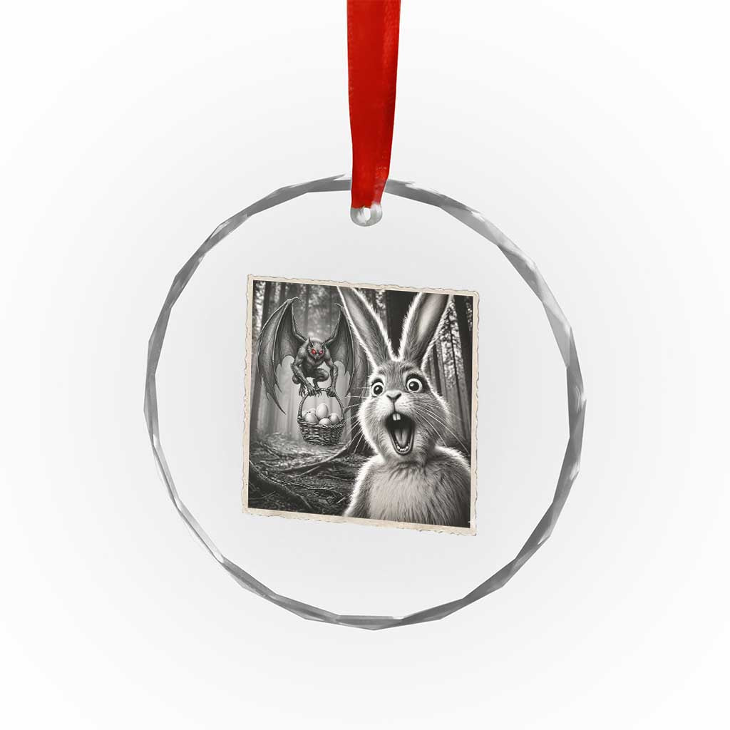 Funny Easter Bunny Selfie Mothman Egg Hunt Crystal Glass Ornament TS12 Print Your Wear