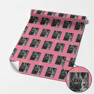 Funny Easter Bunny Selfie Wrapping Paper Roll Bigfoot Jersey Devil Chupacabra Egg Hunt TS12 Pink Print Your Wear