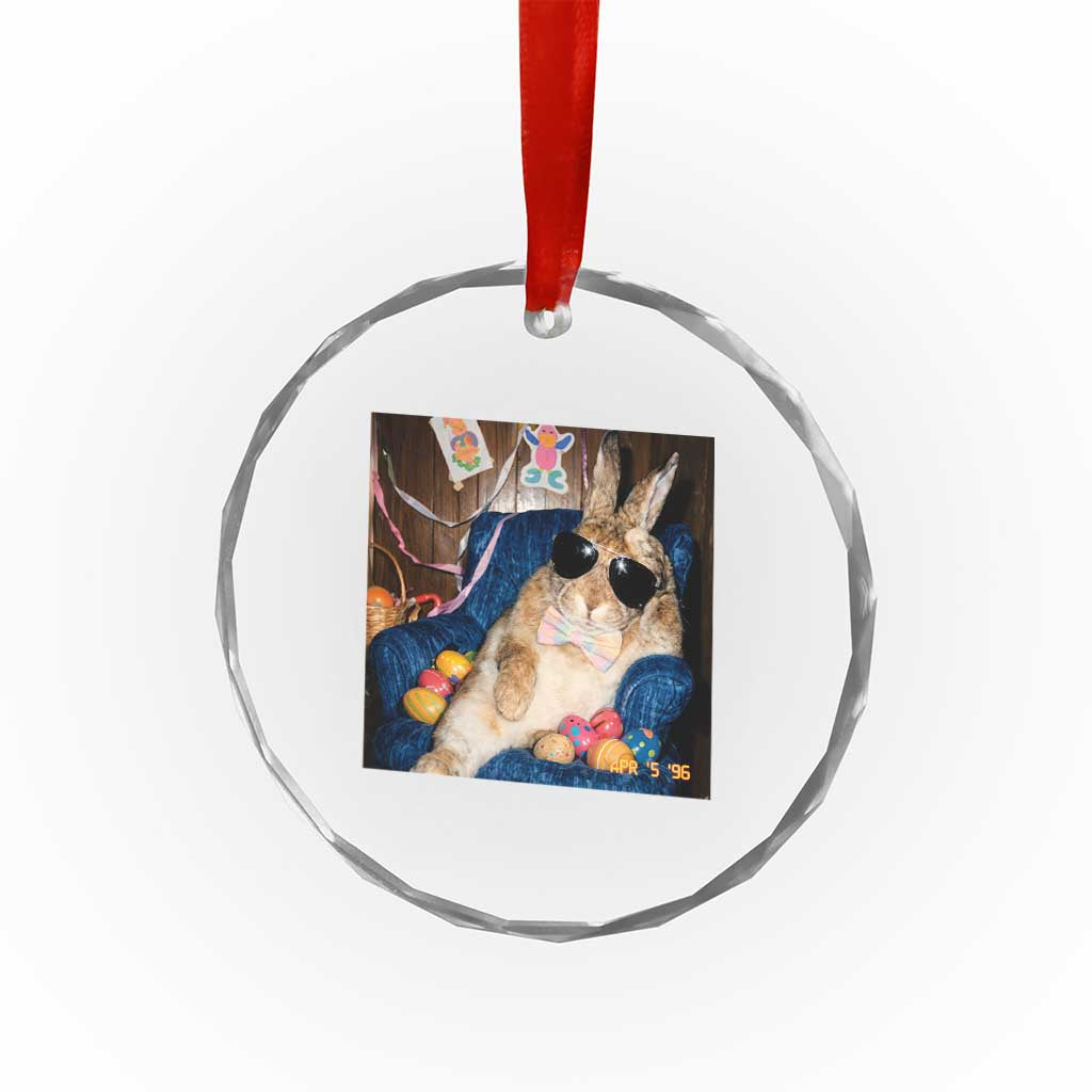 Funny Easter Bunny Sunglasses Graphic Crystal Glass Ornament TS14 Print Your Wear