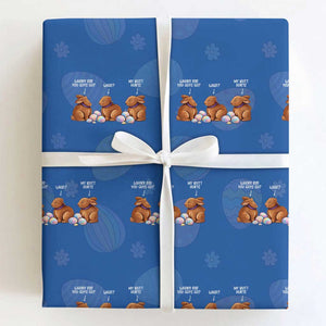 Funny Easter Bunny Wrapping Paper Roll Where Did You Guys Go Chocolate TS14 Royal Blue Print Your Wear