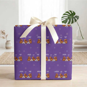 Funny Easter Bunny Wrapping Paper Roll Where Did You Guys Go Chocolate TS14 Purple Print Your Wear