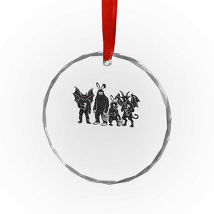 Funny Easter Cryptid Squad Crystal Glass Ornament Bigfoot Mothman Jersey Devil Chupacabra Gift TS12 Print Your Wear