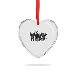 Funny Easter Cryptid Squad Heart Crystal Glass Ornament Bigfoot Mothman Jersey Devil Chupacabra Gift TS12 Print Your Wear