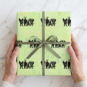Funny Easter Cryptid Squad Wrapping Paper Roll Bigfoot Mothman Jersey Devil Chupacabra Gift TS12 Lime Print Your Wear