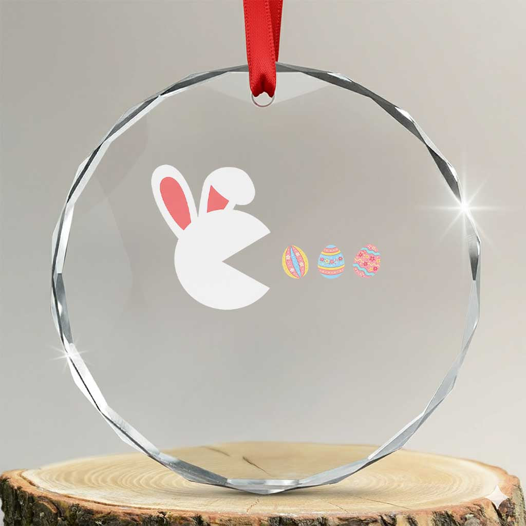 Funny Easter Crystal Glass Ornament Bunny Gamer Egg Hunter TS14 Transparent Glass 3'' Circle Print Your Wear
