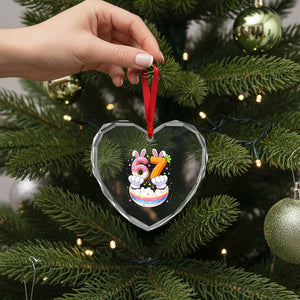 Funny Easter Day Bunny 67 Six Seven Meme Heart Crystal Glass Ornament TS11 Print Your Wear