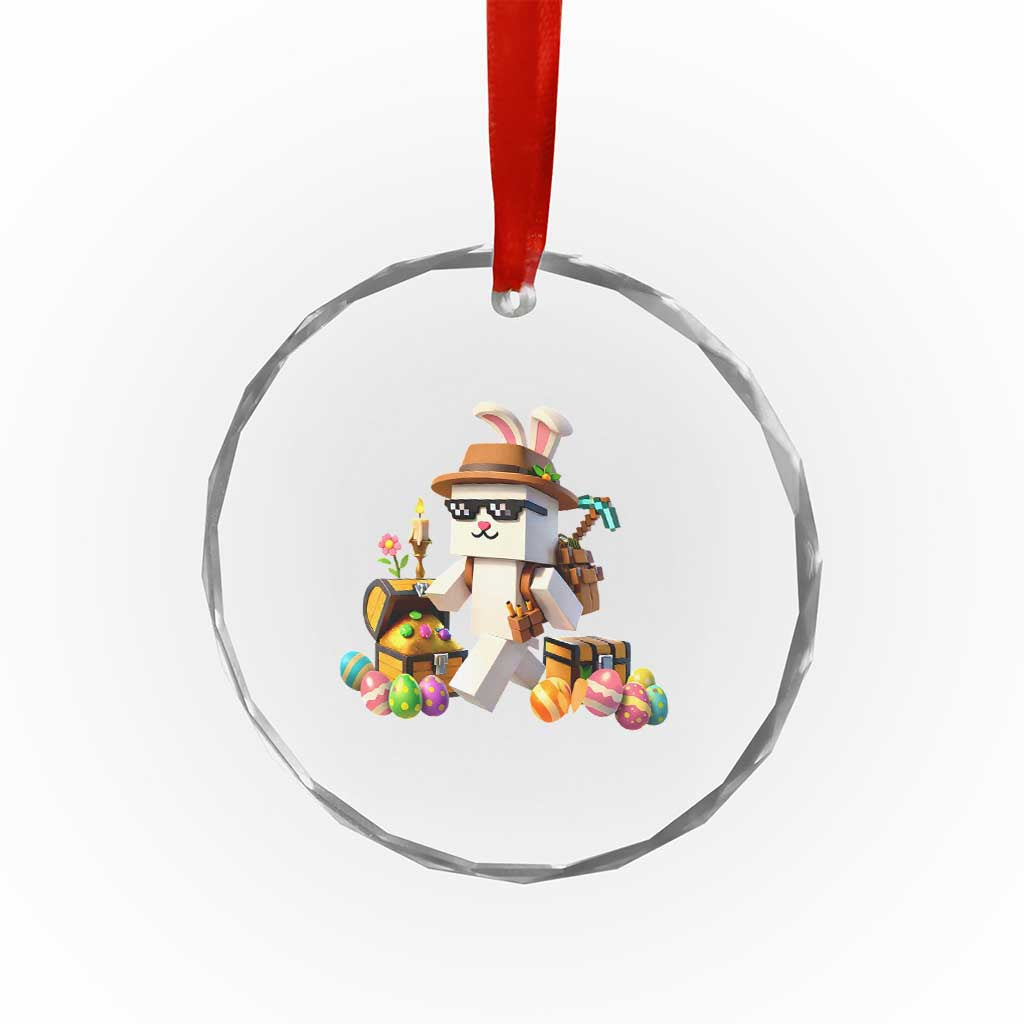 Funny Easter Day Bunny Miner Egg Video Game Crystal Glass Ornament TS11 Print Your Wear