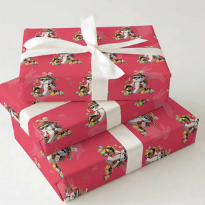 Funny Easter Day Bunny Miner Egg Video Game Wrapping Paper Roll TS11 Red Print Your Wear