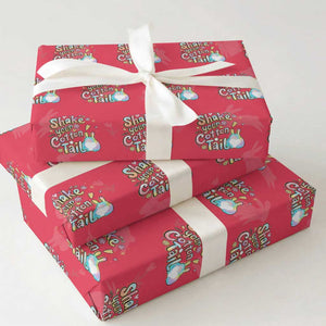 Funny Easter Day Retro Bunny Shake Your Cotton Tail Wrapping Paper Roll TS11 Red Print Your Wear