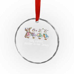 Funny Easter Day Silly Goose Crystal Glass Ornament Silly Rabbit Easter Is For Jesus TS11 Print Your Wear