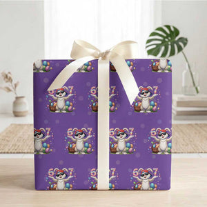 Funny Easter Day Six Seven 67 Bunny Boys Kids Wrapping Paper Roll TS11 Purple Print Your Wear