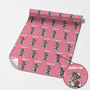 Funny Easter Day Western Wrapping Paper Roll Bunny Up Cowgirl Country Bunny TS11 Pink Print Your Wear