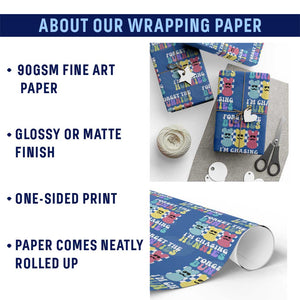 Funny Easter Forget The Bunnies I Am Chasing Hunnies Wrapping Paper Roll TS11 Print Your Wear