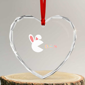 Funny Easter Heart Crystal Glass Ornament Bunny Gamer Egg Hunter TS14 Transparent Glass 3'' Heart Print Your Wear