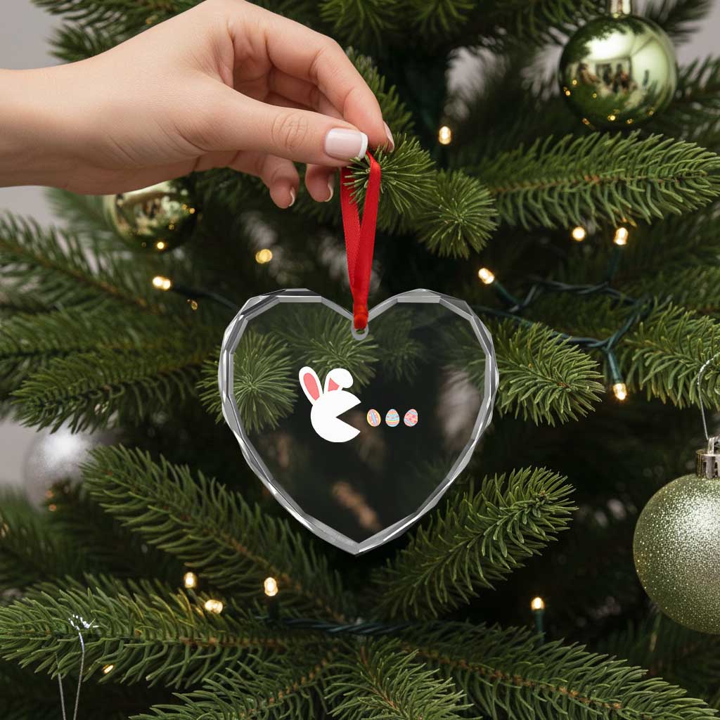 Funny Easter Heart Crystal Glass Ornament Bunny Gamer Egg Hunter TS14 Print Your Wear
