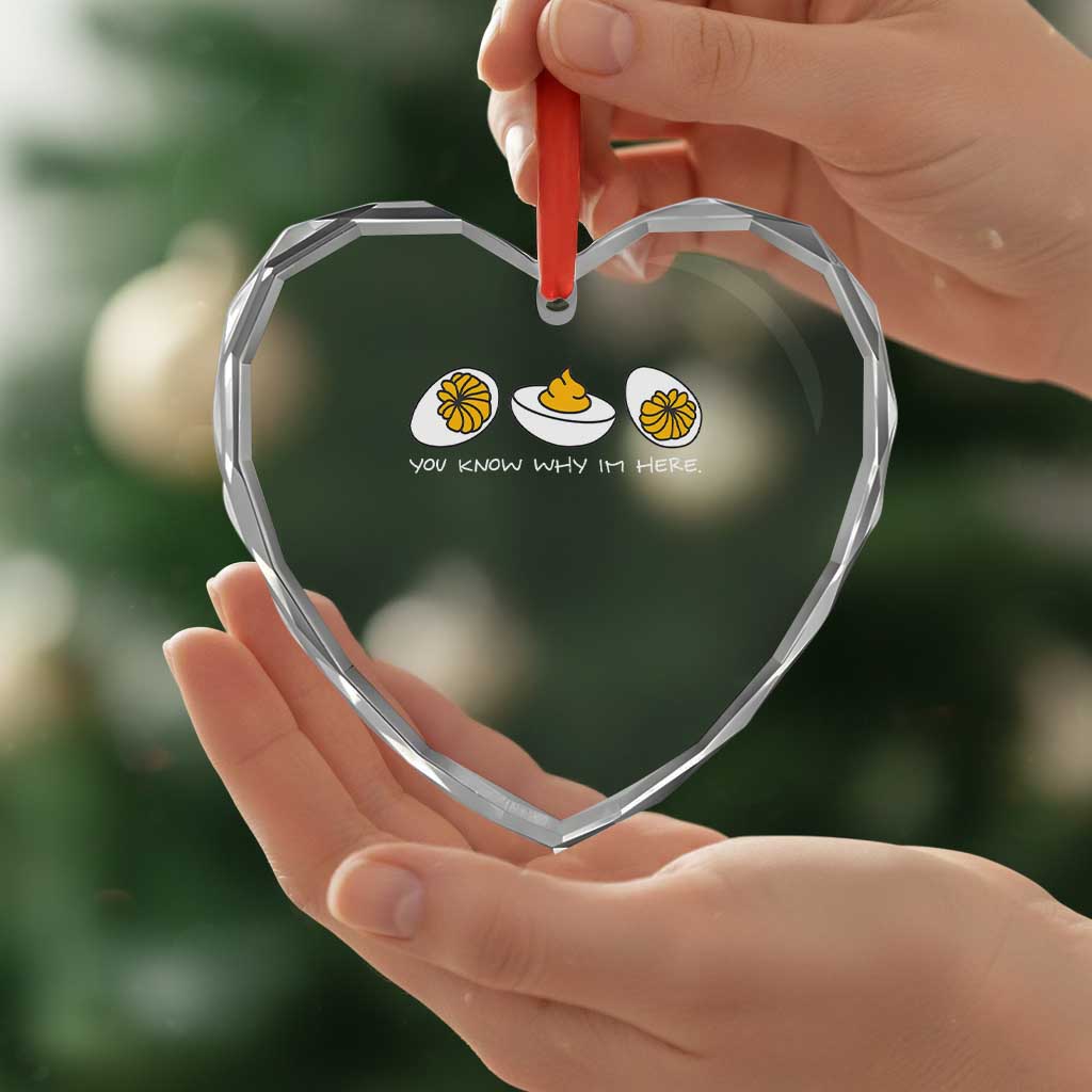 Funny Easter Heart Crystal Glass Ornament You Know Why Im Here TS10 Print Your Wear