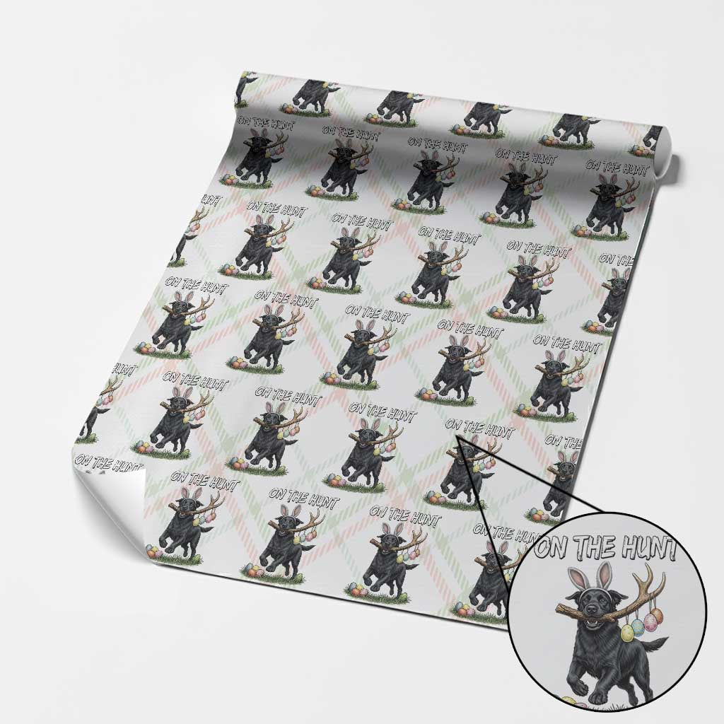 Funny Easter Hunting Dog Wrapping Paper Roll Labrador Bunny Ears On The Hunt TS12 Christmas Plaid Print Your Wear