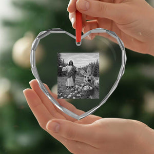 Funny Easter Jesus Heart Crystal Glass Ornament Christian Jesus Bunny Selfie Religious TS14 Print Your Wear