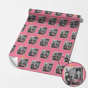Funny Easter Jesus Wrapping Paper Roll Christian Jesus Come Back Bunny Selfie TS14 Pink Print Your Wear