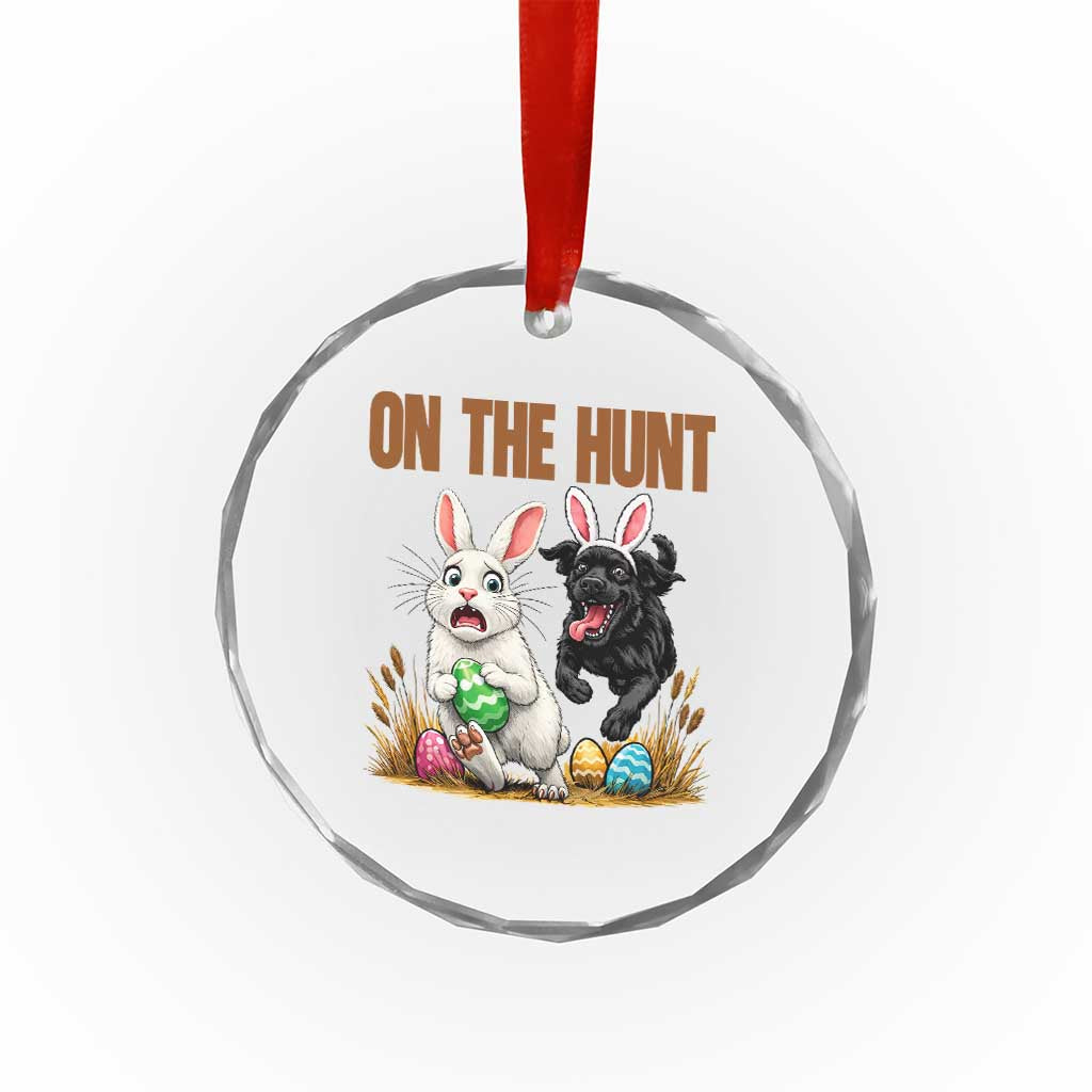 Funny Easter Labrador Bunny Ears Crystal Glass Ornament On The Hunt TS12 Print Your Wear