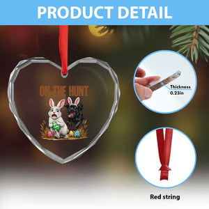 Funny Easter Labrador Bunny Ears Heart Crystal Glass Ornament On The Hunt TS12 Print Your Wear