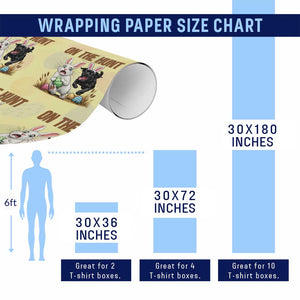 Funny Easter Labrador Bunny Ears Wrapping Paper Roll On The Hunt TS12 Print Your Wear