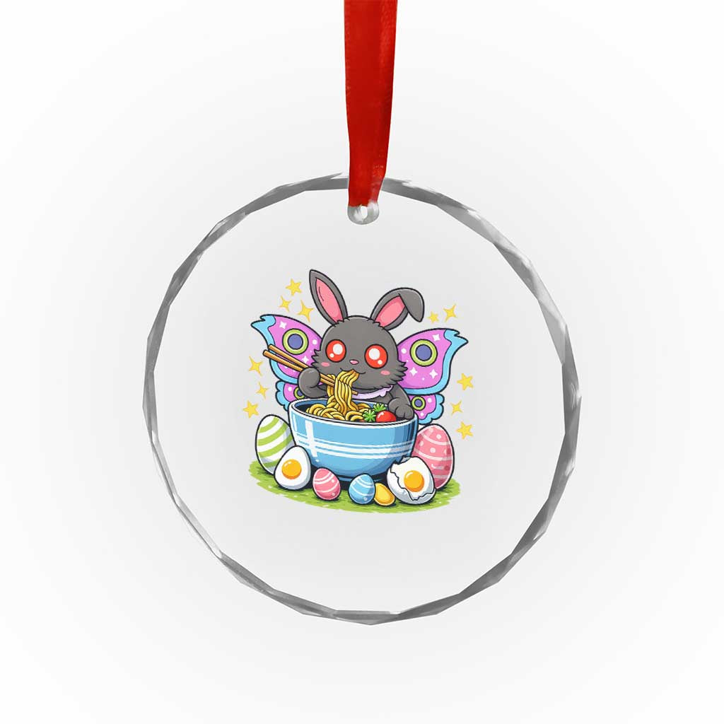 Funny Easter Mothman Eating Ramen Crystal Glass Ornament Cryptid Lover Gift TS12 Print Your Wear