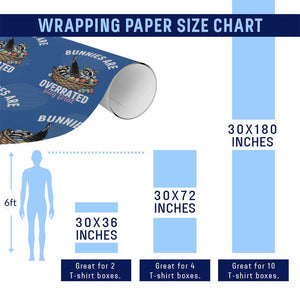 Funny Easter Raccoon Meme Wrapping Paper Roll Bunnies Are Overrated Stay Feral TS14 Print Your Wear