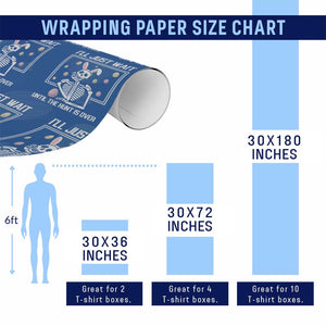 Funny Easter Skeleton Wrapping Paper Roll I'll Just Wait Until The Hunt Is Over TS14 Print Your Wear