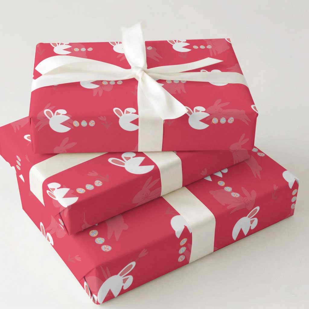 Funny Easter Wrapping Paper Roll Bunny Gamer Egg Hunter TS14 Red Print Your Wear