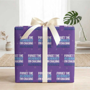 Funny Easter Wrapping Paper Roll Forget The Bunnies Im Chasing Hunnies TS10 Purple Print Your Wear