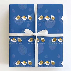 Funny Easter Wrapping Paper Roll You Know Why Im Here TS10 Royal Blue Print Your Wear