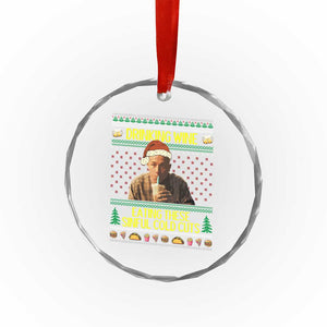 Funny Ed Gein Christmas Meme Crystal Glass Ornament Drinking Wine Eating This Sinful Cold Cuts Viral Scene TS02 Print Your Wear