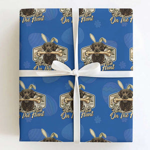 Funny Egg Hunter Wrapping Paper Roll On The Hunt Camo Easter Labrador Dog TS11 Royal Blue Print Your Wear