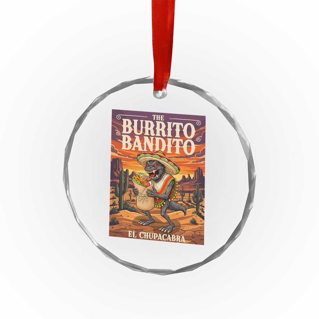 Funny El Chupacabra Burrito Bandito Crystal Glass Ornament Cinco De Mayo Gift TS12 Print Your Wear