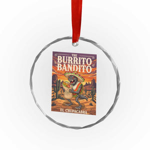 Funny El Chupacabra Burrito Bandito Crystal Glass Ornament Cinco De Mayo Gift TS12 Print Your Wear