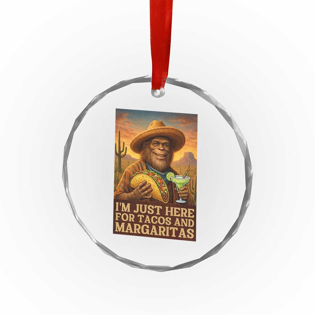 Funny El Squatcho Cinco De Mayo Crystal Glass Ornament Just Here For Tacos And Margaritas TS12 Print Your Wear