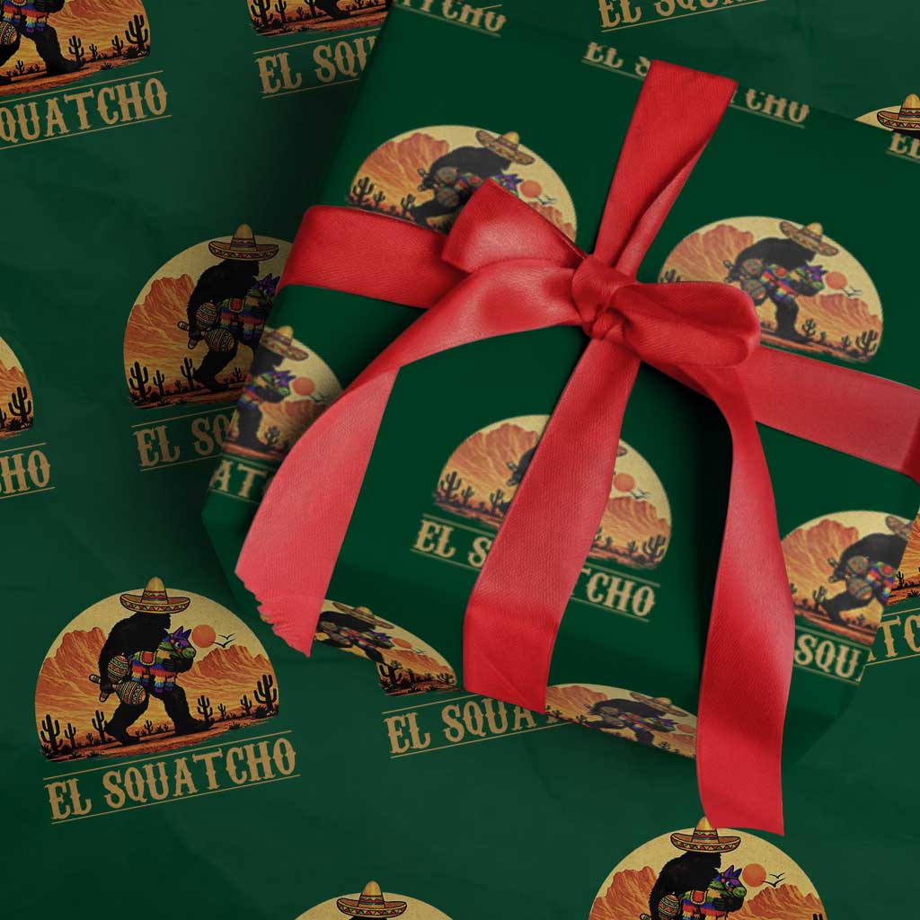 Funny El Squatcho Cinco De Mayo Fiesta Gift Wrapping Paper Roll TS12 Green Print Your Wear