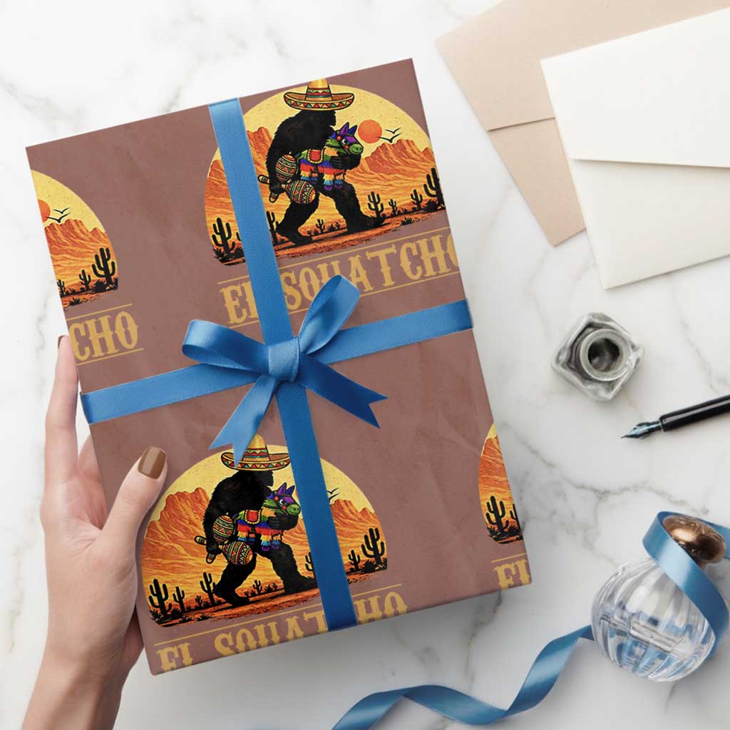 Funny El Squatcho Cinco De Mayo Fiesta Gift Wrapping Paper Roll TS12 Mocha Print Your Wear