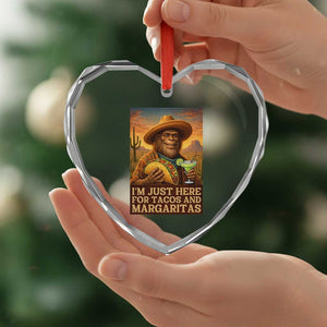 Funny El Squatcho Cinco De Mayo Heart Crystal Glass Ornament Just Here For Tacos And Margaritas TS12 Print Your Wear