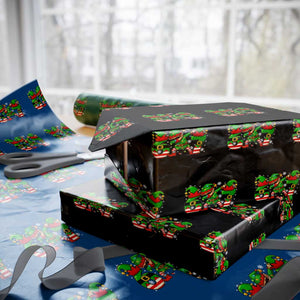 Funny Elf Dab Six Seven Meme Wrapping Paper Roll Christmas Trending 67 Gift TS12 Black Print Your Wear