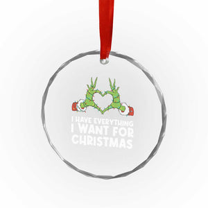 Funny Elf Hand Christmas Crystal Glass Ornament I Have Everything I Want For Christmas TS14 Print Your Wear