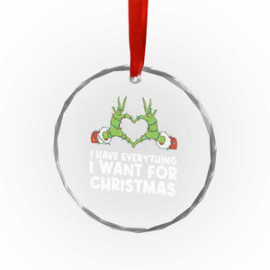 Funny Elf Hand Christmas Crystal Glass Ornament I Have Everything I Want For Christmas TS14 Print Your Wear